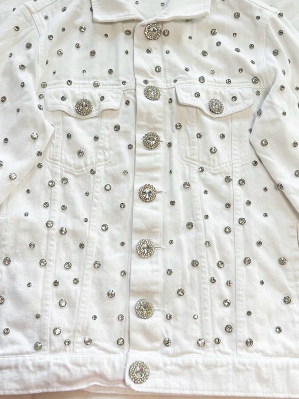 Show Me Your MuMu “Getting Hitched” White denim jacket